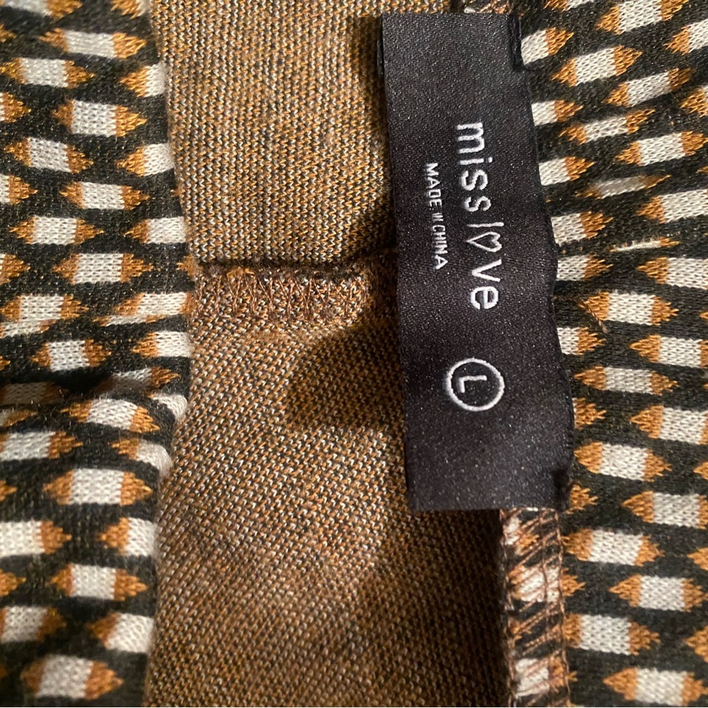 Women's Long Stretch Geometric Patterned Pants - image 3